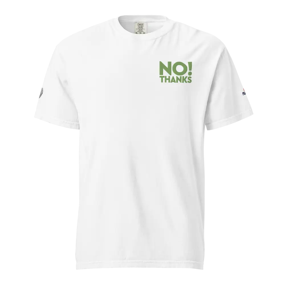 Unisex heavyweight No Thanks t-shirt