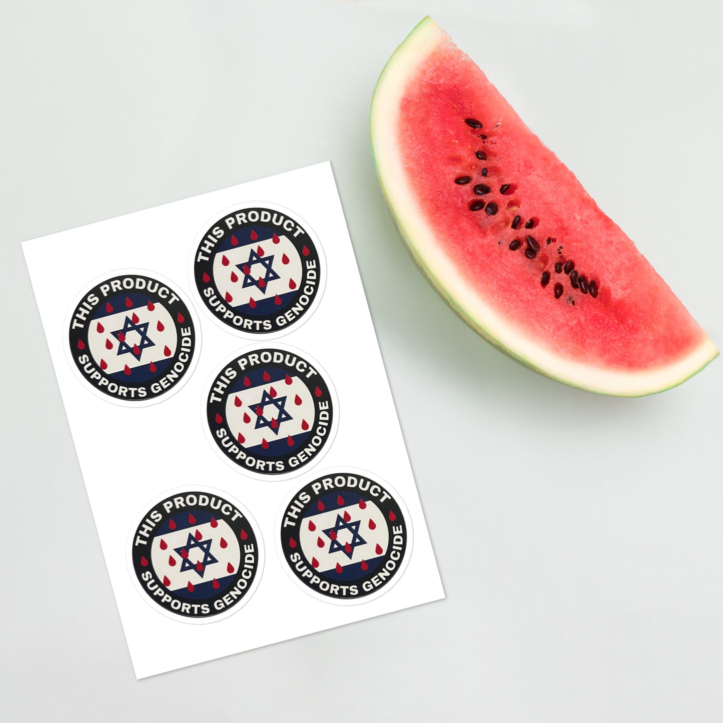 Boycott Sticker sheet