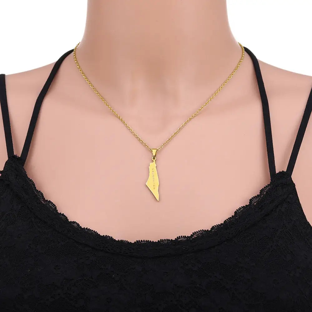Palestine Map Pendant Accessories