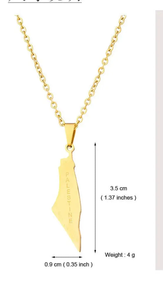 Palestine Map Pendant Accessories
