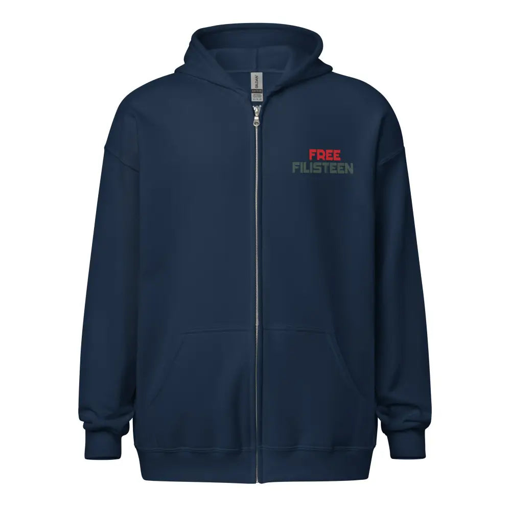 Unisex Heavy Blend Zip Hoodie Navy / S