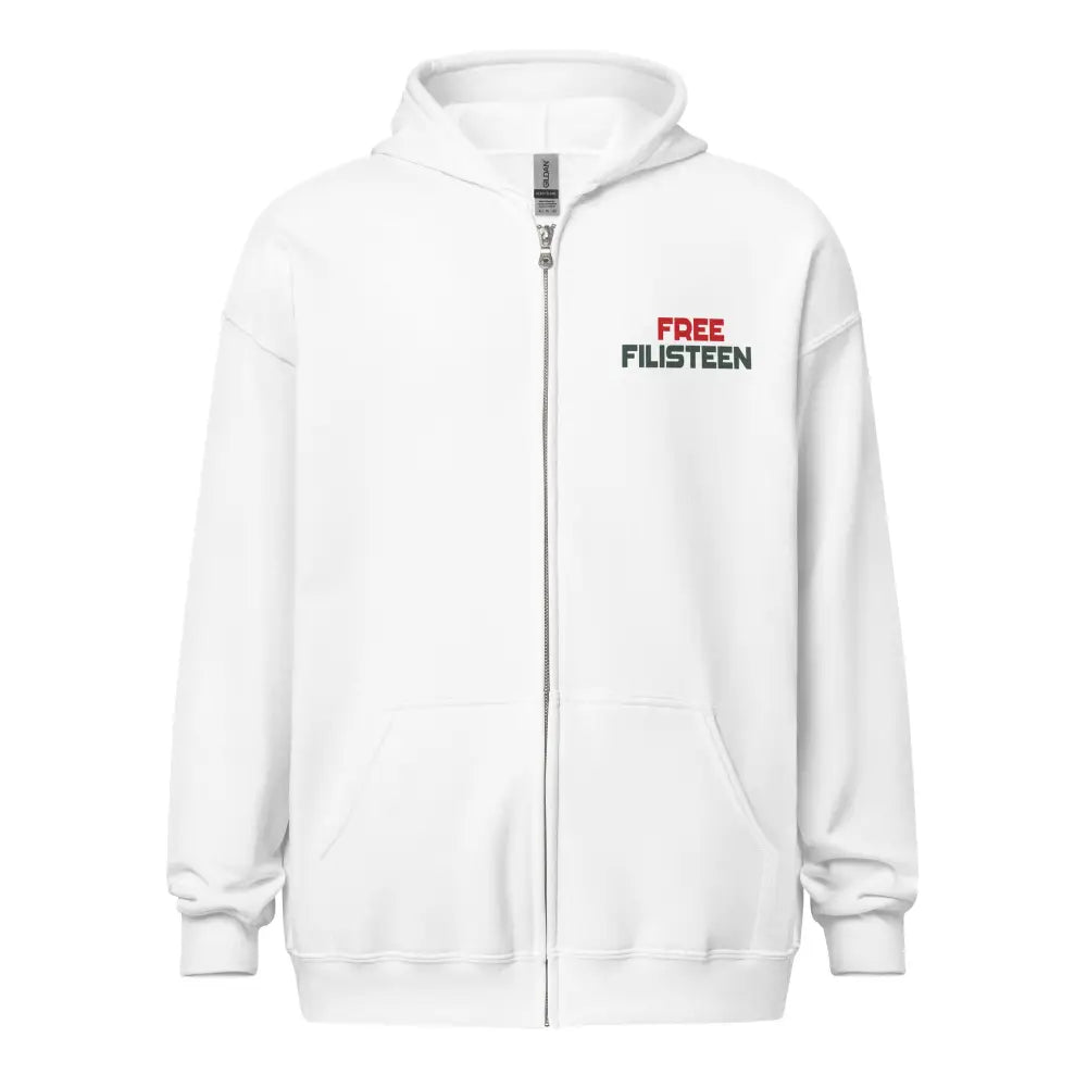 Unisex Heavy Blend Zip Hoodie White / S