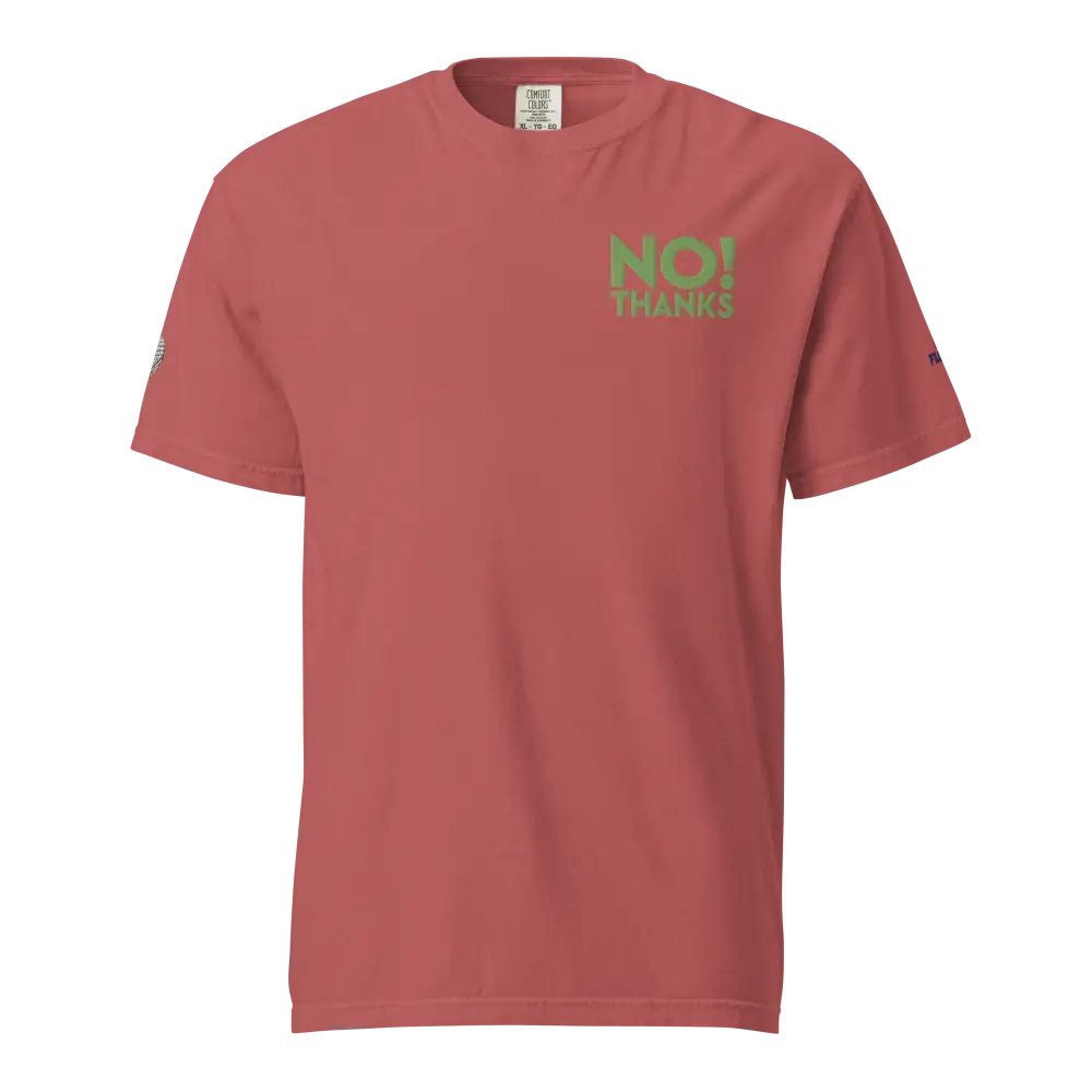 Unisex heavyweight No Thanks t-shirt