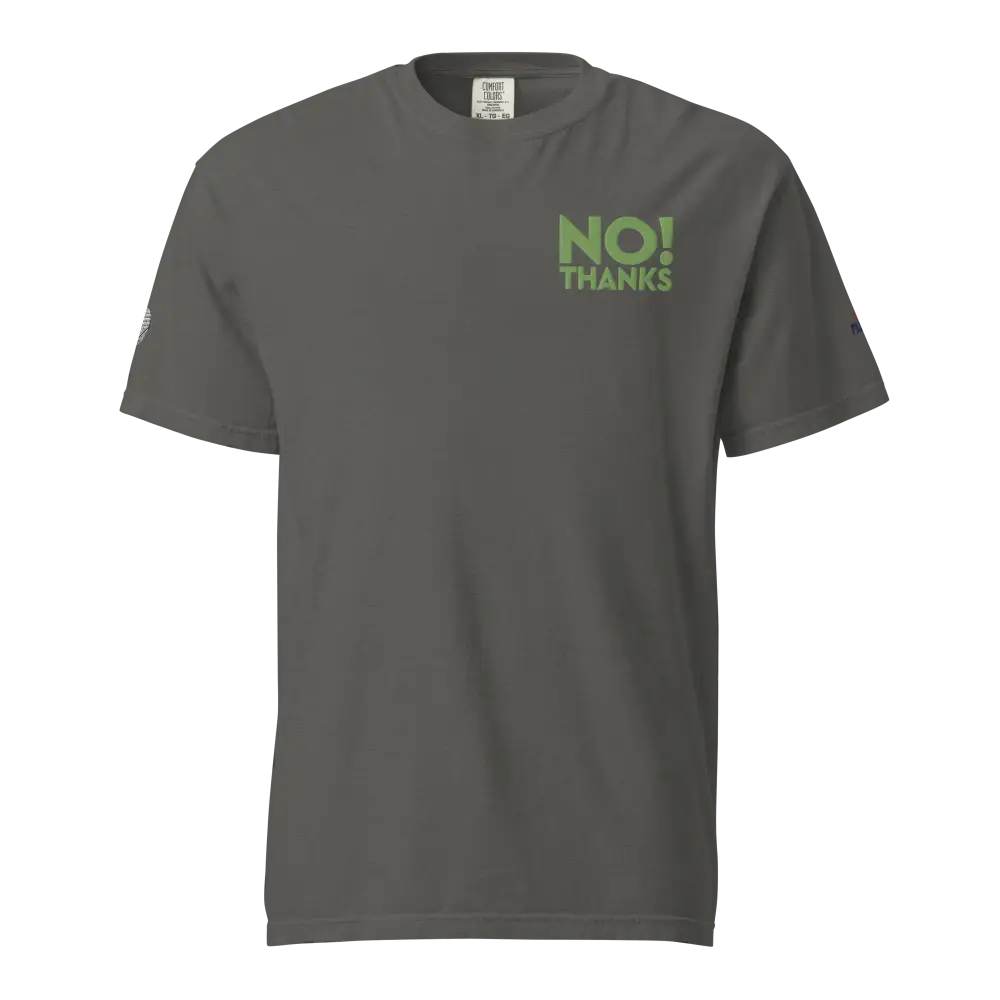 Unisex heavyweight No Thanks t-shirt