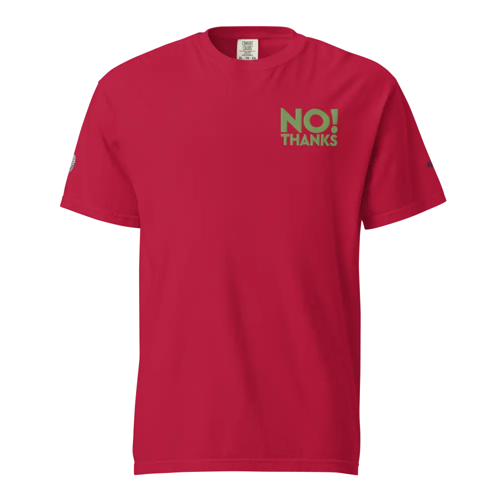 Unisex heavyweight No Thanks t-shirt